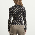 Marine Serre Women's Moon Printed Long Sleeve Top in Inverse Tan