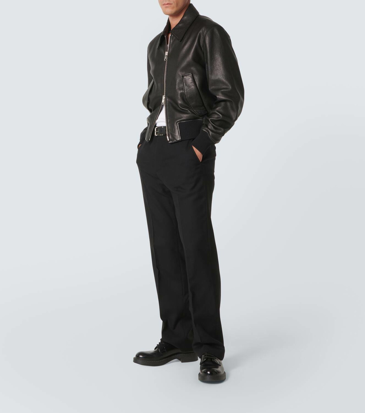 Ami Paris Leather bomber jacket AMI