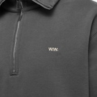 Wood Wood Men's Caspian Quarter Zip Shirt in Warm Grey