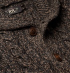 RRL - Shawl-Collar Wool, Cotton and Linen-Blend Cardigan - Brown