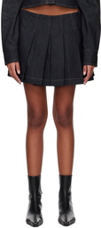 REMAIN Birger Christensen Black Canima Denim Miniskirt