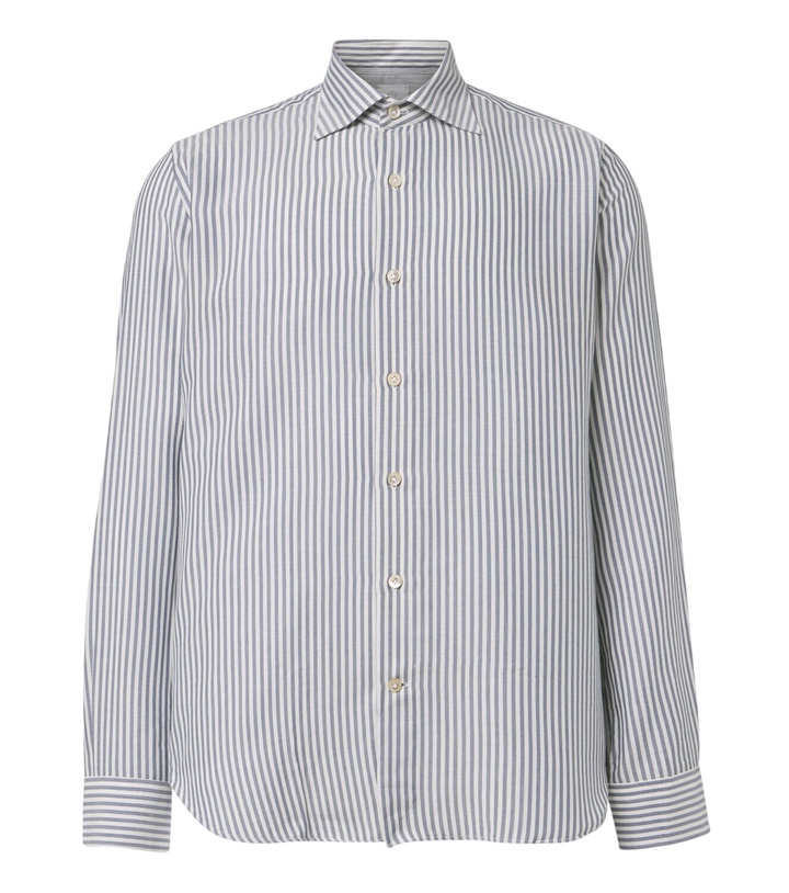 Photo: Eleventy Striped twill shirt
