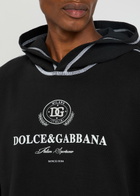 Dolce & Gabbana Logo-embroidered Cotton Sweatshirt Black