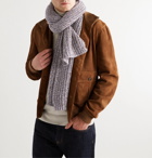 Johnstons of Elgin - Ribbed Cashmere Scarf - Brown