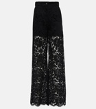 Dolce&Gabbana - High-rise wide-leg lace pants