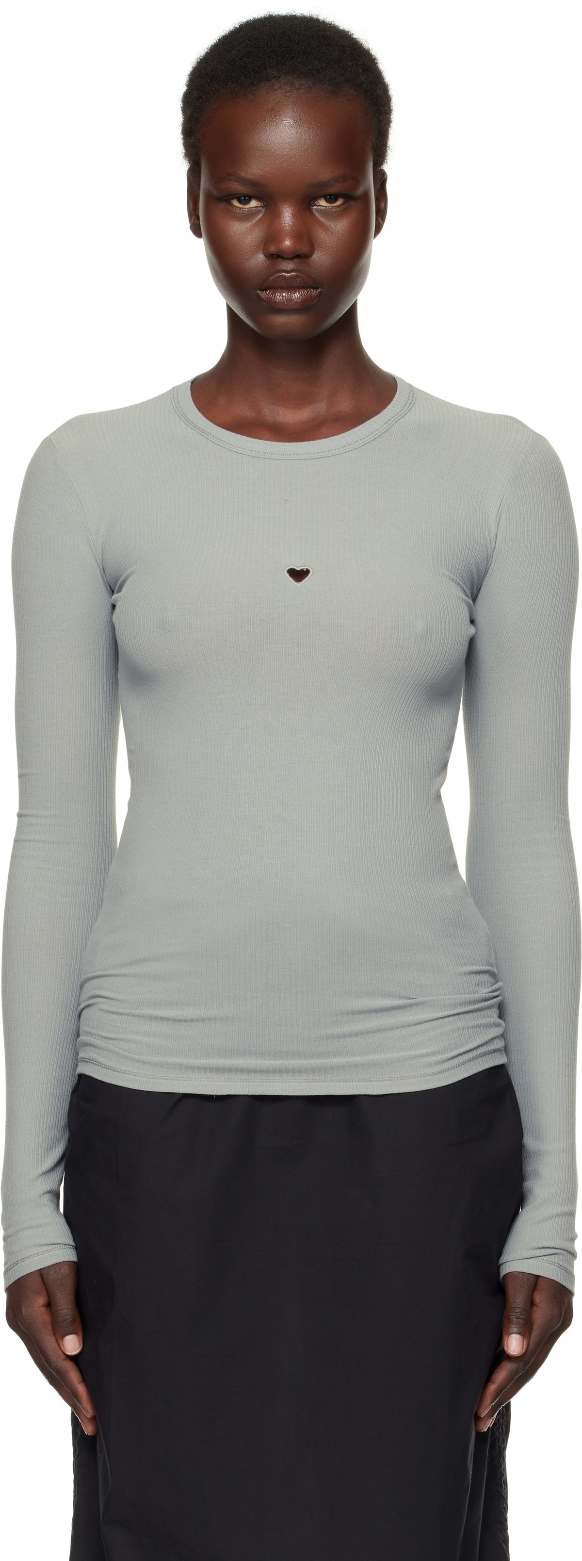 Baserange Blue Heart Long Sleeve T-shirt Baserange