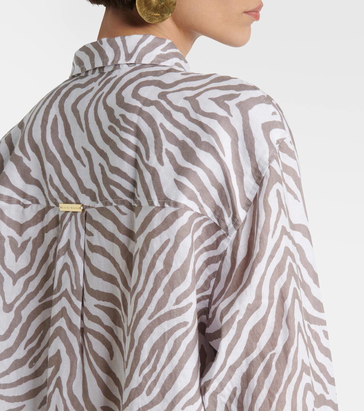 Heidi Klein Zebra-print linen shirt