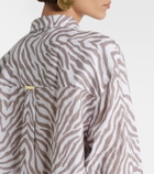 Heidi Klein Zebra-print linen shirt