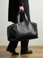 Burberry - Embossed Full-Grain Leather Weekend Bag