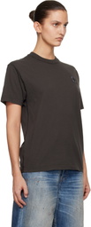Stone Island Gray 2100026 Organic Cotton Jersey 'Fissato' Effect T-shirt