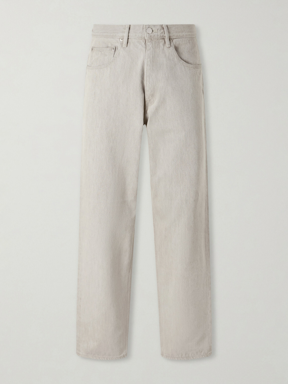 Auralee - Wide-Leg Twist Brown Cotton Jeans - Gray