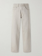 Auralee - Wide-Leg Twist Brown Cotton Jeans - Gray