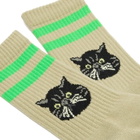Rostersox Cat Socks in Green