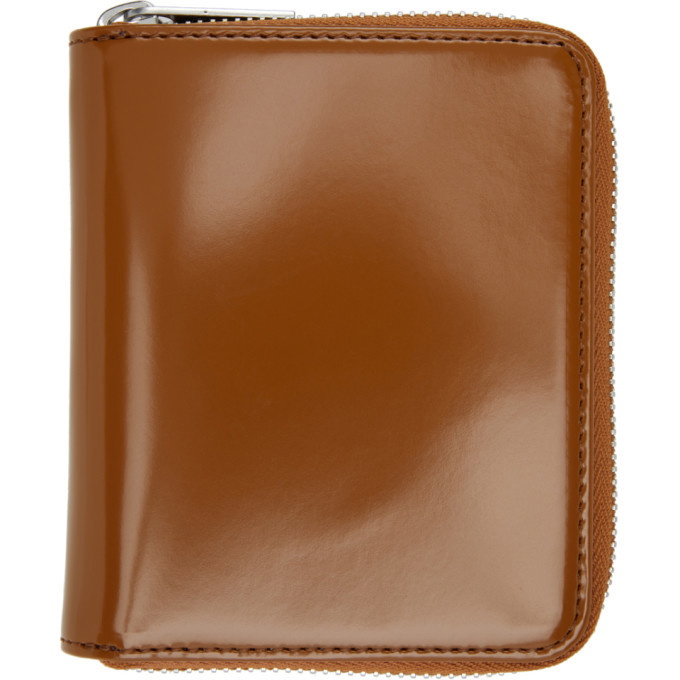 Photo: Maison Margiela Brown Patent Zip Around Wallet