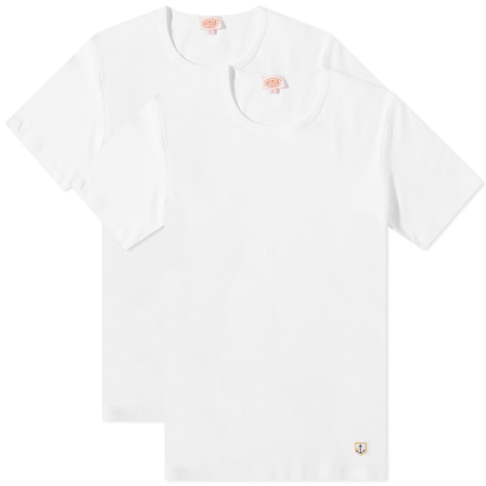 Armor-Lux Men's Basic T-Shirt - 2 Pack in White Armor Lux