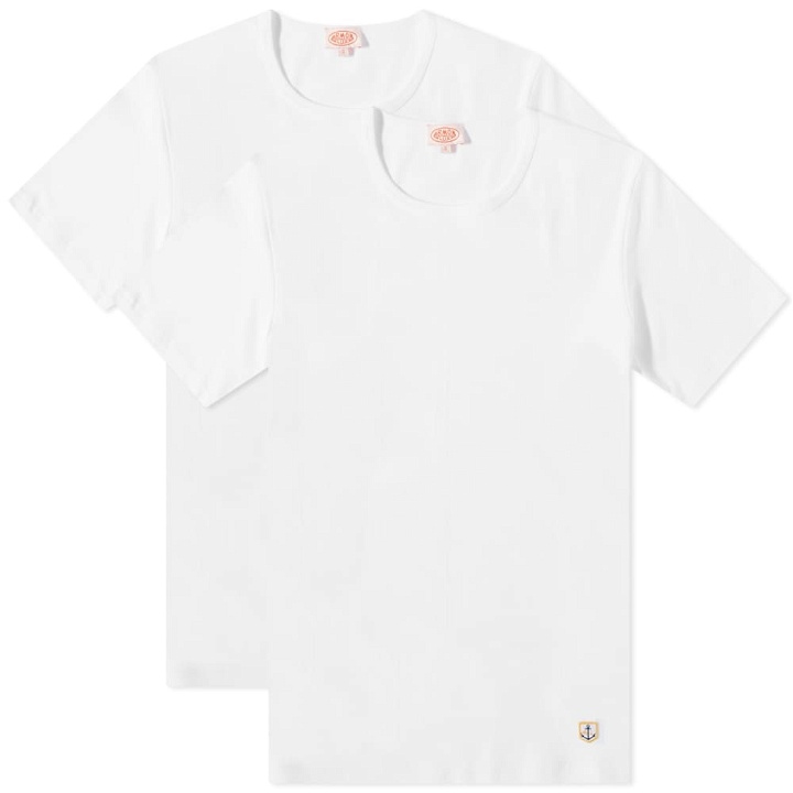 Photo: Armor-Lux Men's Basic T-Shirt - 2 Pack in White