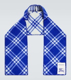 Burberry Hooded checked wool scarf