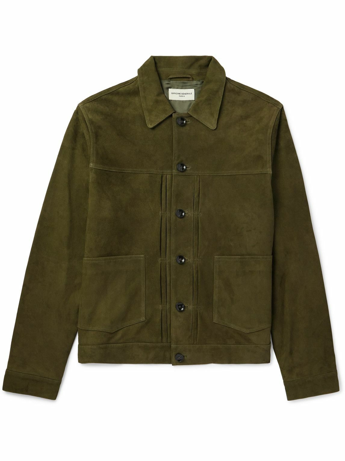 Officine G n rale Leo Suede Jacket Green Officine Generale Officine G n rale Leo Suede Jacket Green Officine Generale