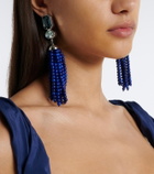 Jennifer Behr Embellished fringed drop earrings