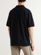 Neighborhood - Logo-Appliquéd Embroidered Cotton-Piqué Polo Shirt - Black