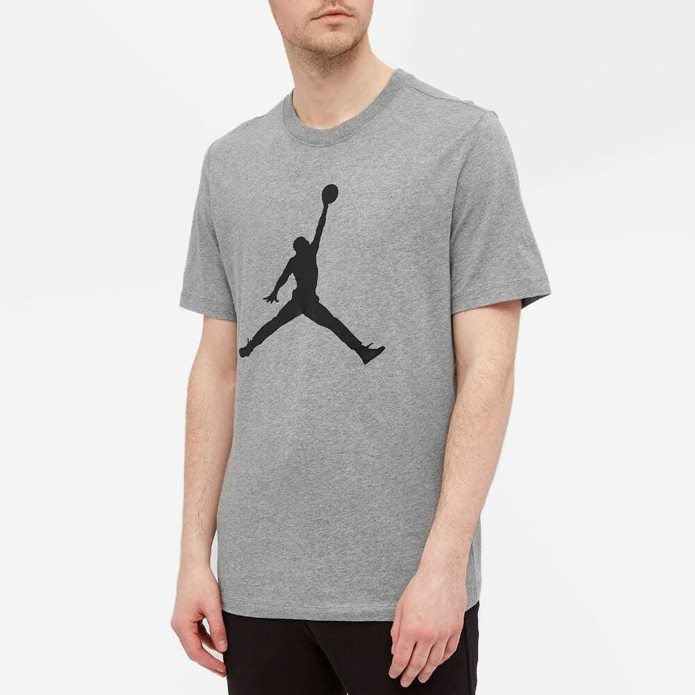 ★Nike★ Jordan Jumpman Short Sleeve T-Shirt M Carbon Heathe Air Jordan Men's Jumpman Emblem T-Shirt in Carbon Heather