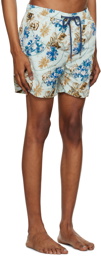 Ksubi Blue Floralist Swim Shorts