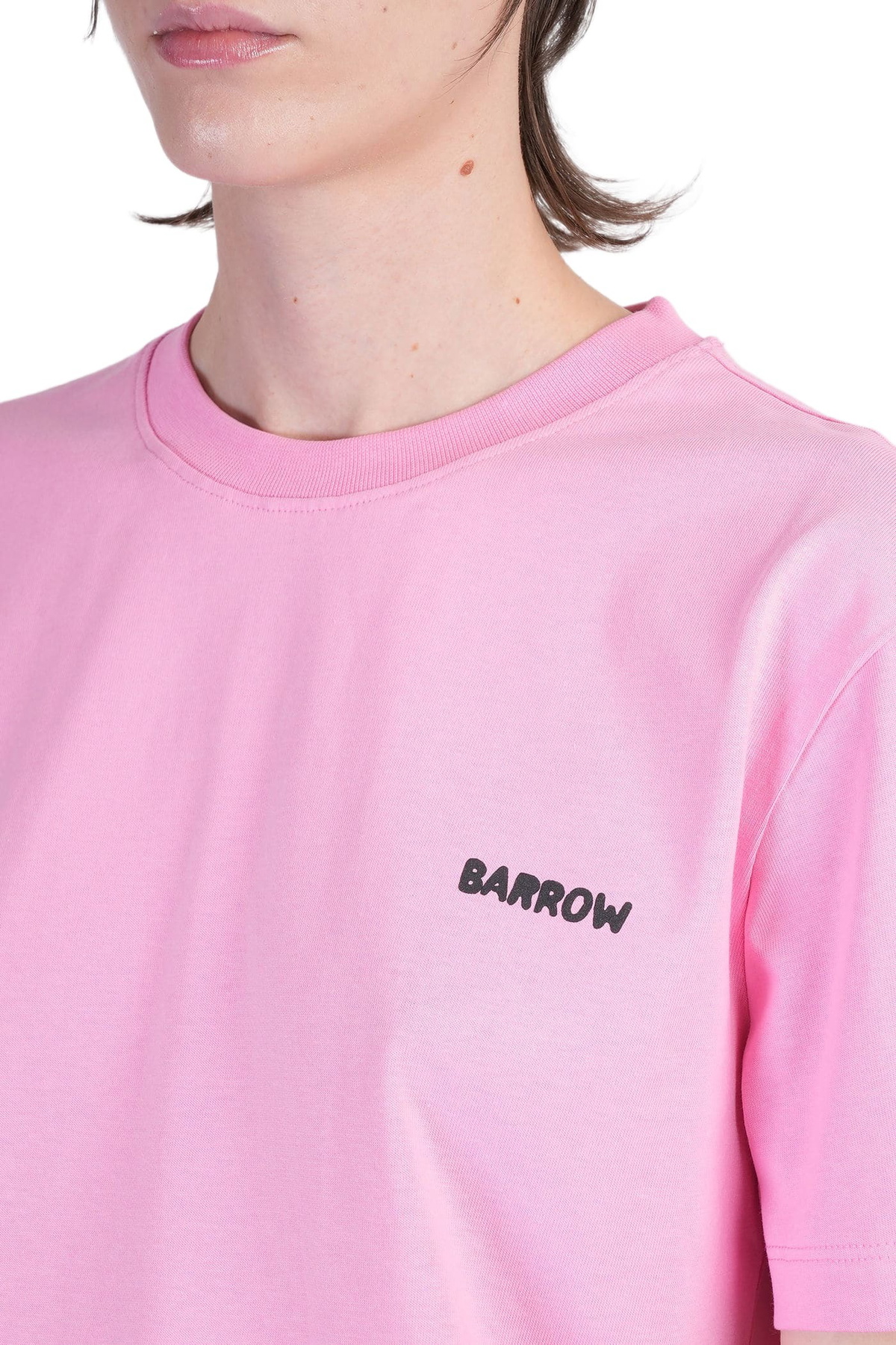 Barrow T-shirt In Rose-pink Cotton