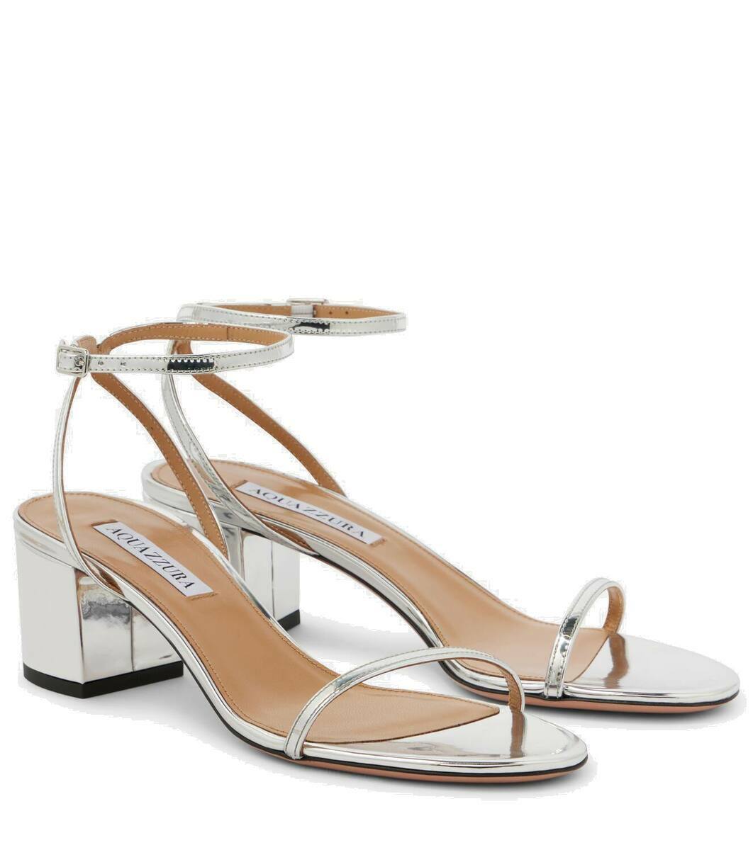 Aquazzura Olie 50 mirrored leather sandals Aquazzura