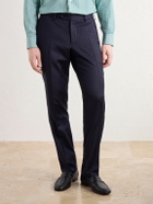 Canali - Slim-Fit Tapered Wool-Twill Suit Trousers - Blue
