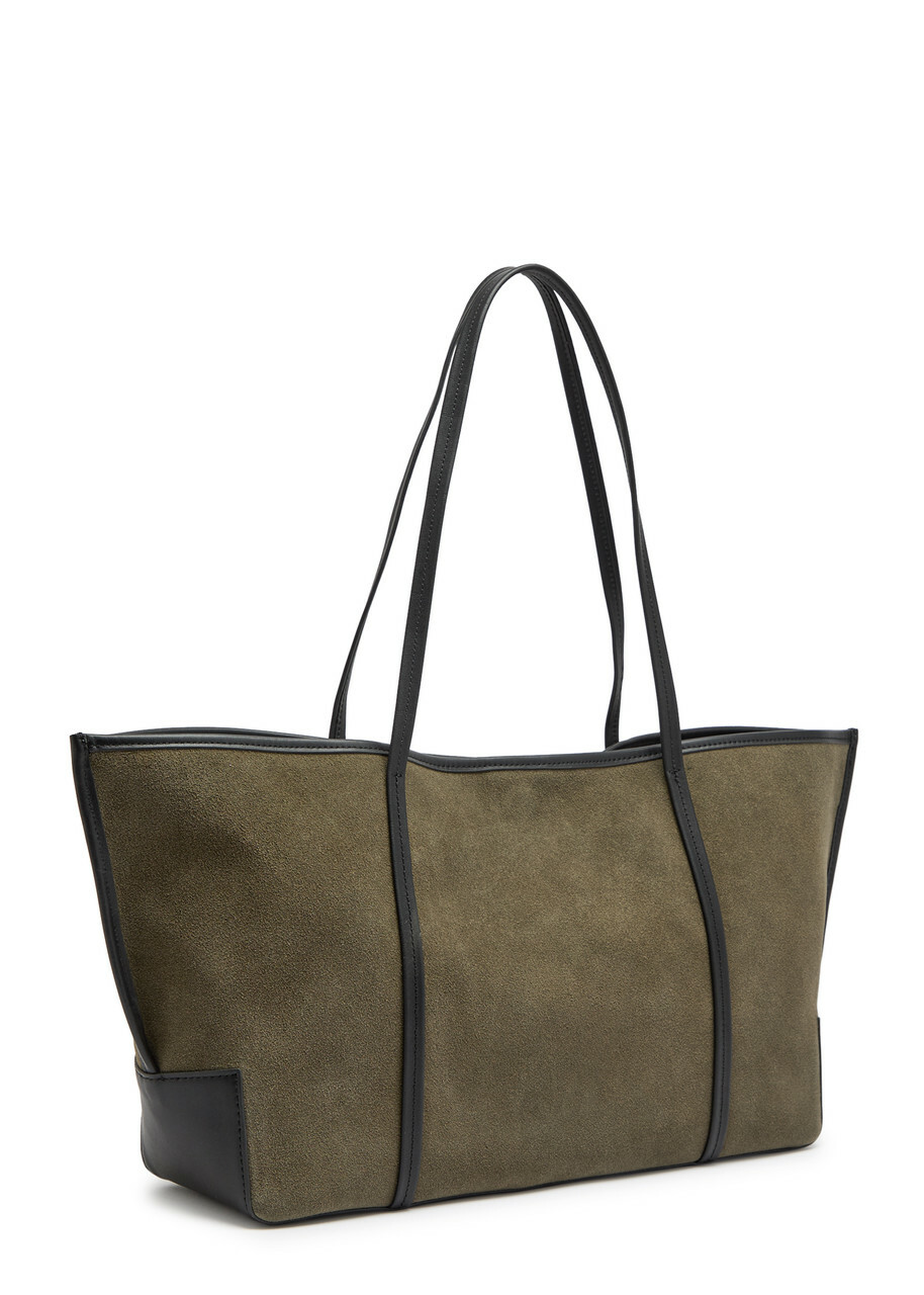 ST. Agni Bateau Large Suede Tote bag - Khaki - One Size