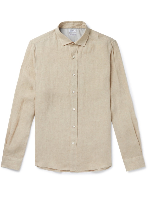 Photo: BRUNELLO CUCINELLI - Linen Shirt - Neutrals