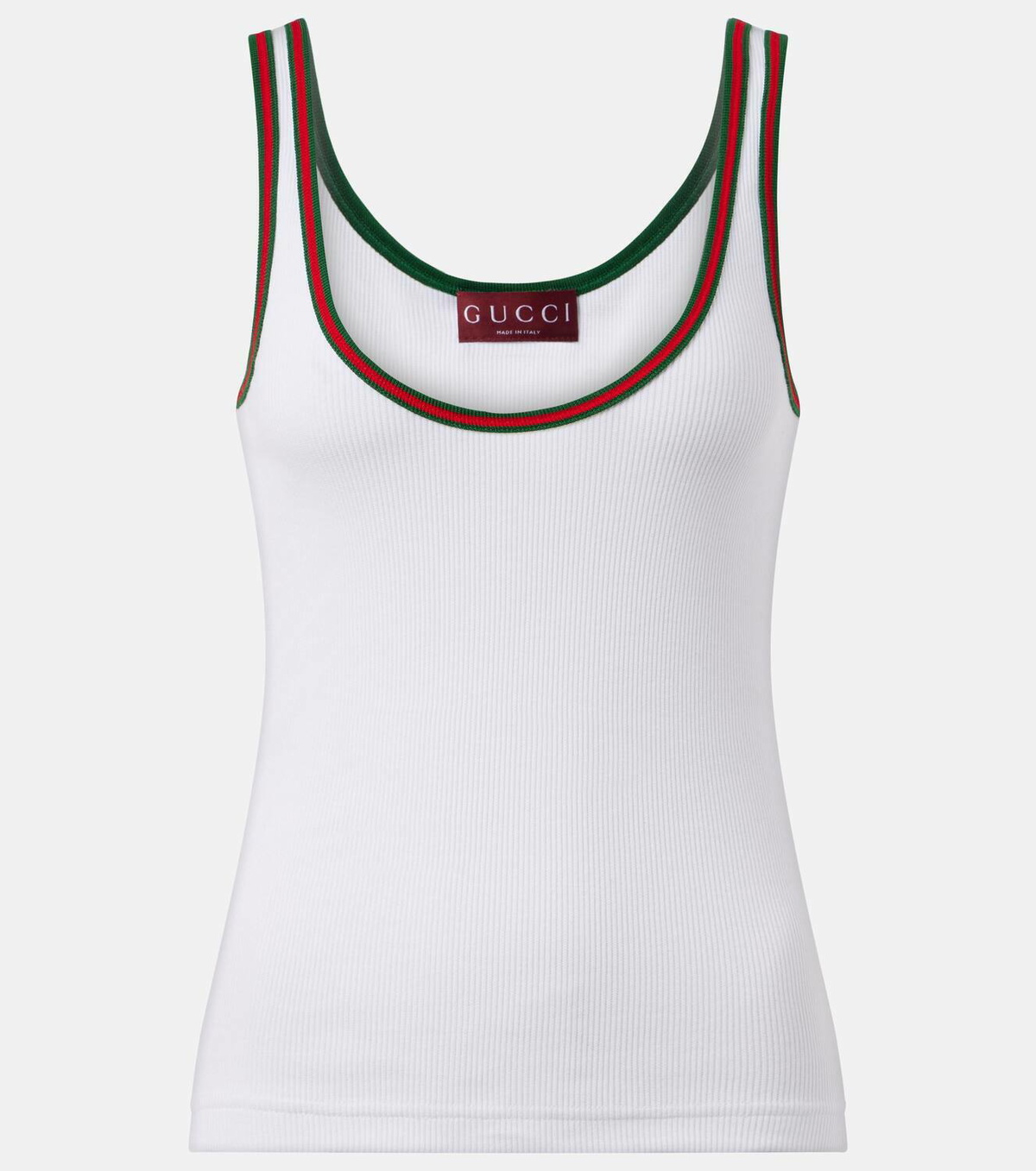Gucci Ribbed-knit cotton tank top