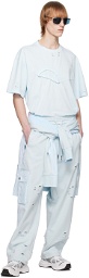 Feng Chen Wang Blue Paneled Sweatpants