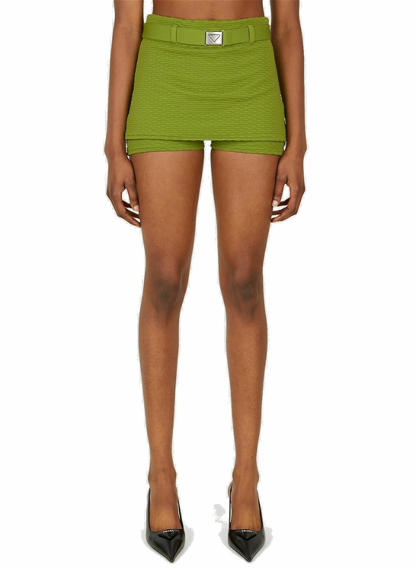 Photo: Logo Buckle Skort Shorts in Green