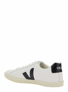 Veja esplar White Low Top Sneakers With Contrasting Heel With Logo Lettering And Logo Patch On The Side In Leather Unisex