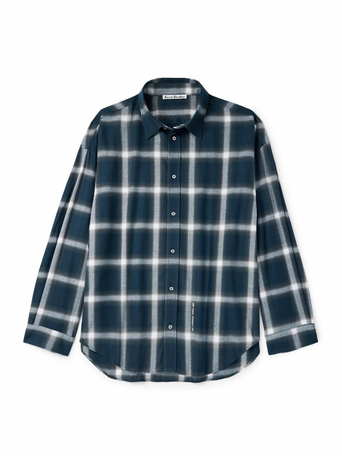 Acne Studios - Setar Checked Organic Cotton-Flannel Shirt - Blue