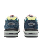 New Balance Men's M991PSG - Made in England Sneakers in Grey/Teal