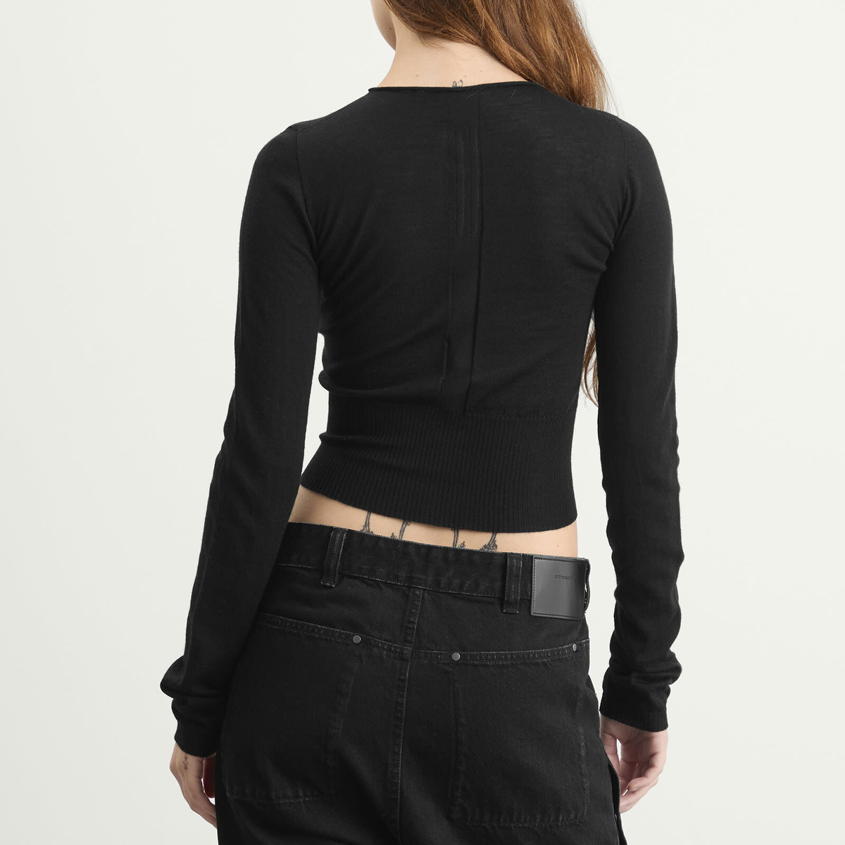 Rick Owens Women's Cropped Pullover Top in Black