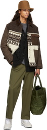 Junya Watanabe Brown & White Sweater Jacket