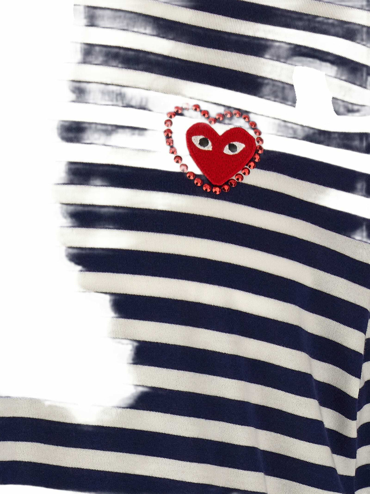 Comme des Garçons Play Logo Patch Stripes T-shirt