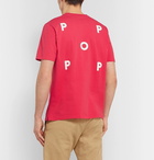 Pop Trading Company - Logo-Print Cotton-Jersey T-Shirt - Red