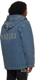 AMIRI Indigo Faded Down Denim Jacket