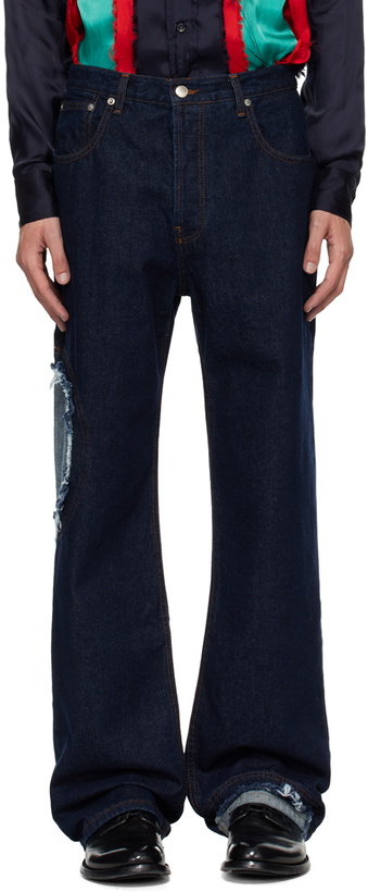 Photo: Edward Cuming Navy Circle Window Jeans