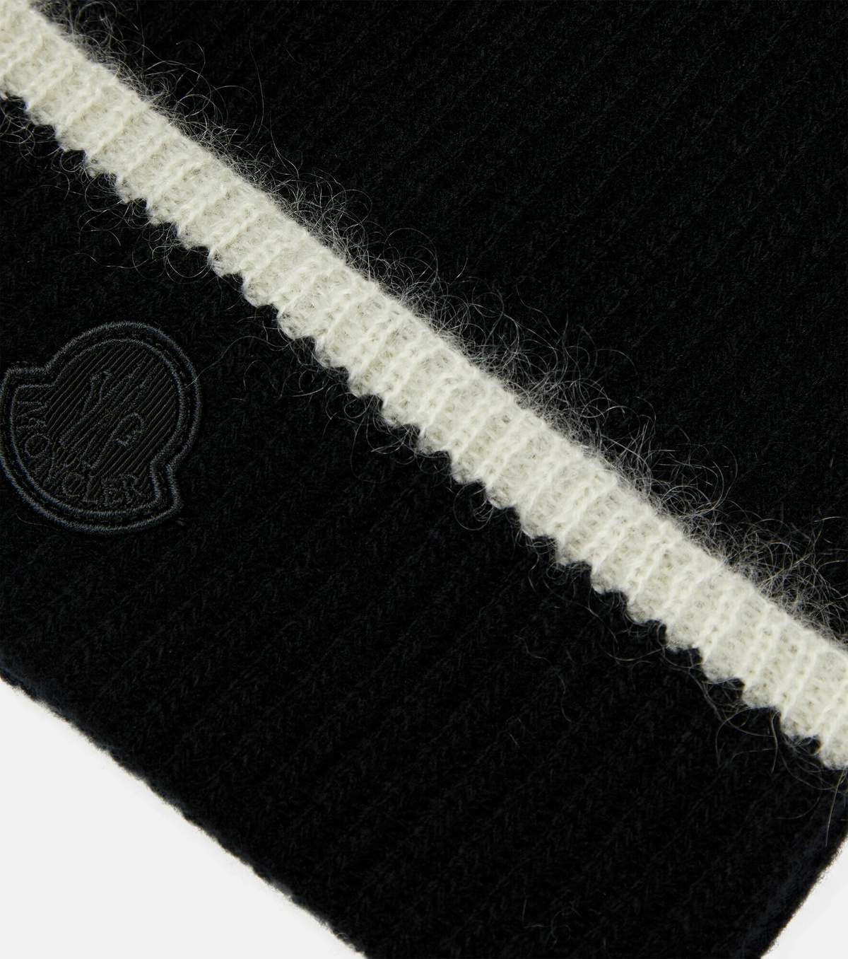 Moncler - Logo-patch mohair-blend beanie Moncler