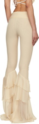 Blumarine Beige Ruffle Trousers