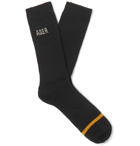 Ader Error - Logo-Appliquéd Ribbed Cotton-Blend Socks - Black