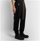 Rick Owens - Zipped Cotton-Jersey Drawstring Sweatpants - Black