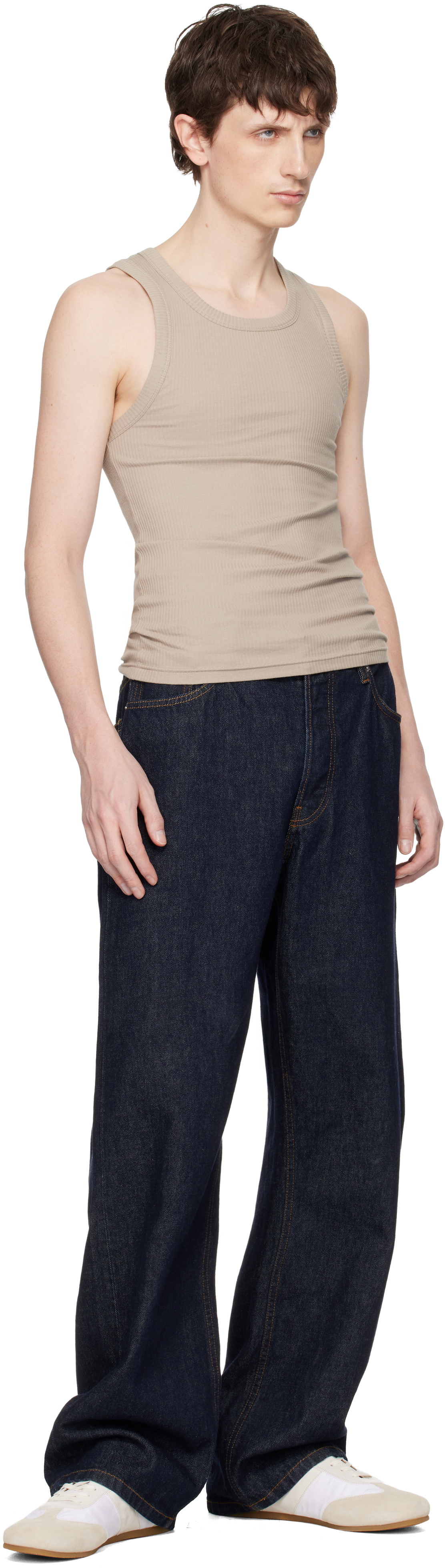 Seventh Taupe Base Rib Tank Top