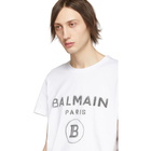 Balmain White Tagged Logo T-Shirt