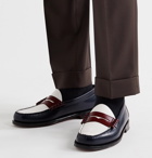 G.H. Bass & Co. - Weejuns Heritage Larson Colour-Block Leather Penny Loafers - Blue